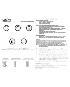Flexovit Safety Cards
